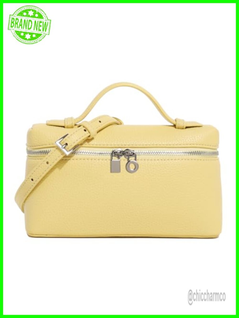 Faux Leather Crossbody Bag Top-Handle Pouch Mini Satchel